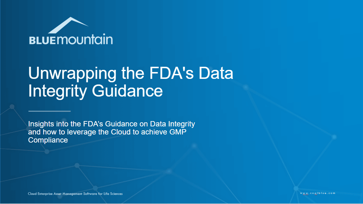 Unwrapping the FDA's Data Integrity Guidance eBook cover page